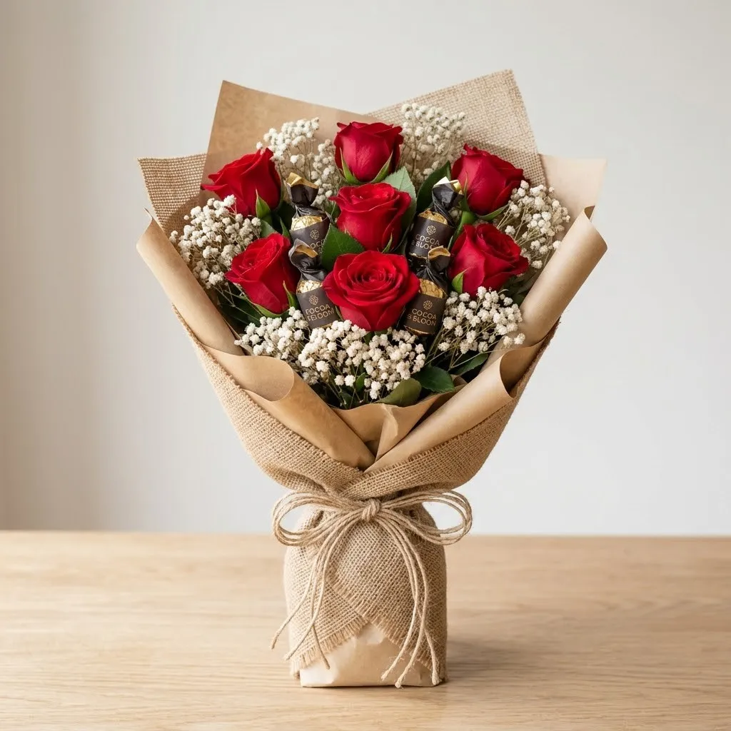 The Earth-First Rose & Praline Bouquet