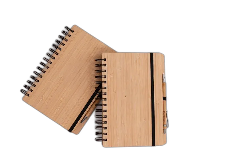 Bamboo Diary with Pen | Spiral Bound Notebook